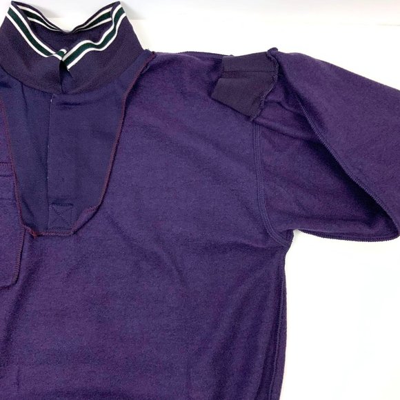 Vintage 90s Christian Dior Monsieur Quarter Button Navy Sporty Sweatshirt Sz L - Picture 16 of 16